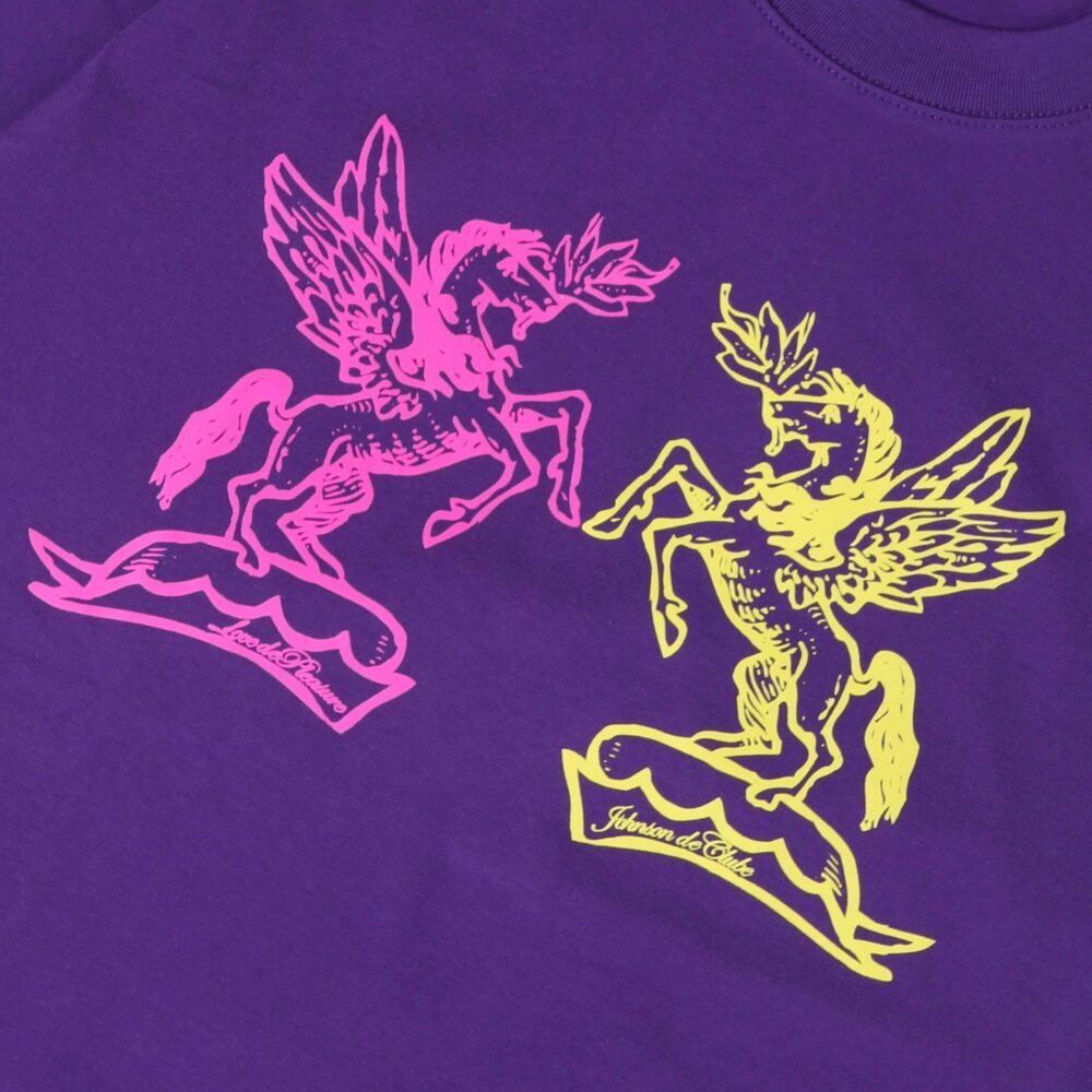 horse back tee purple